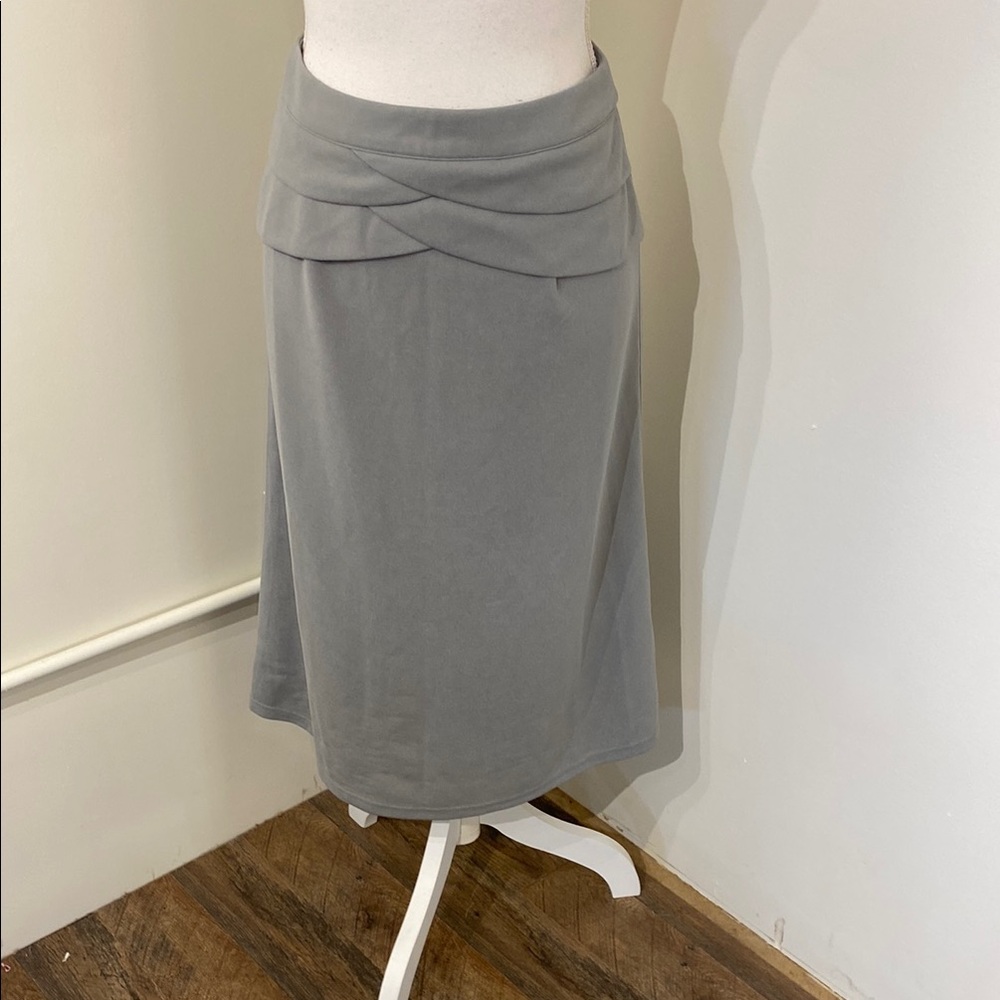 Elegant Gray Ruffle Skirt